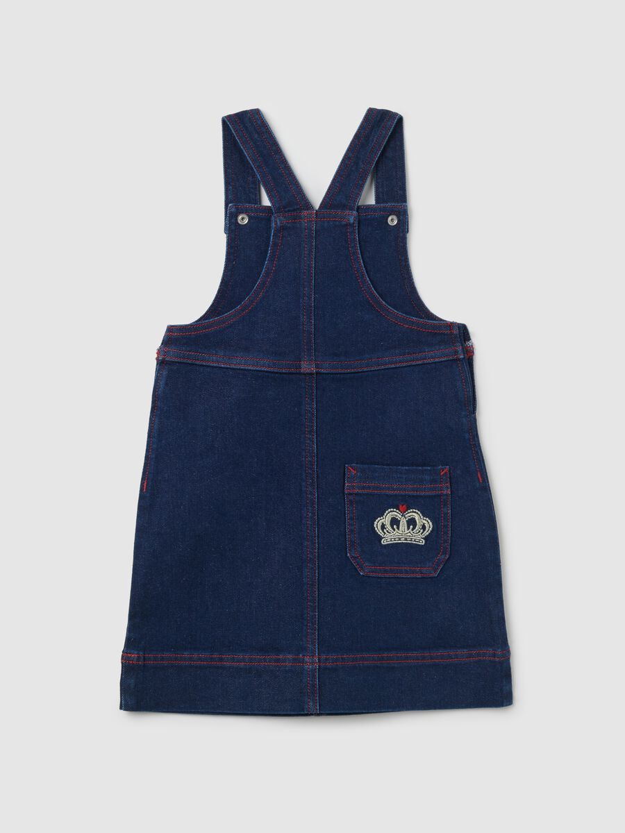 Regular fit children's denim dungarees_1