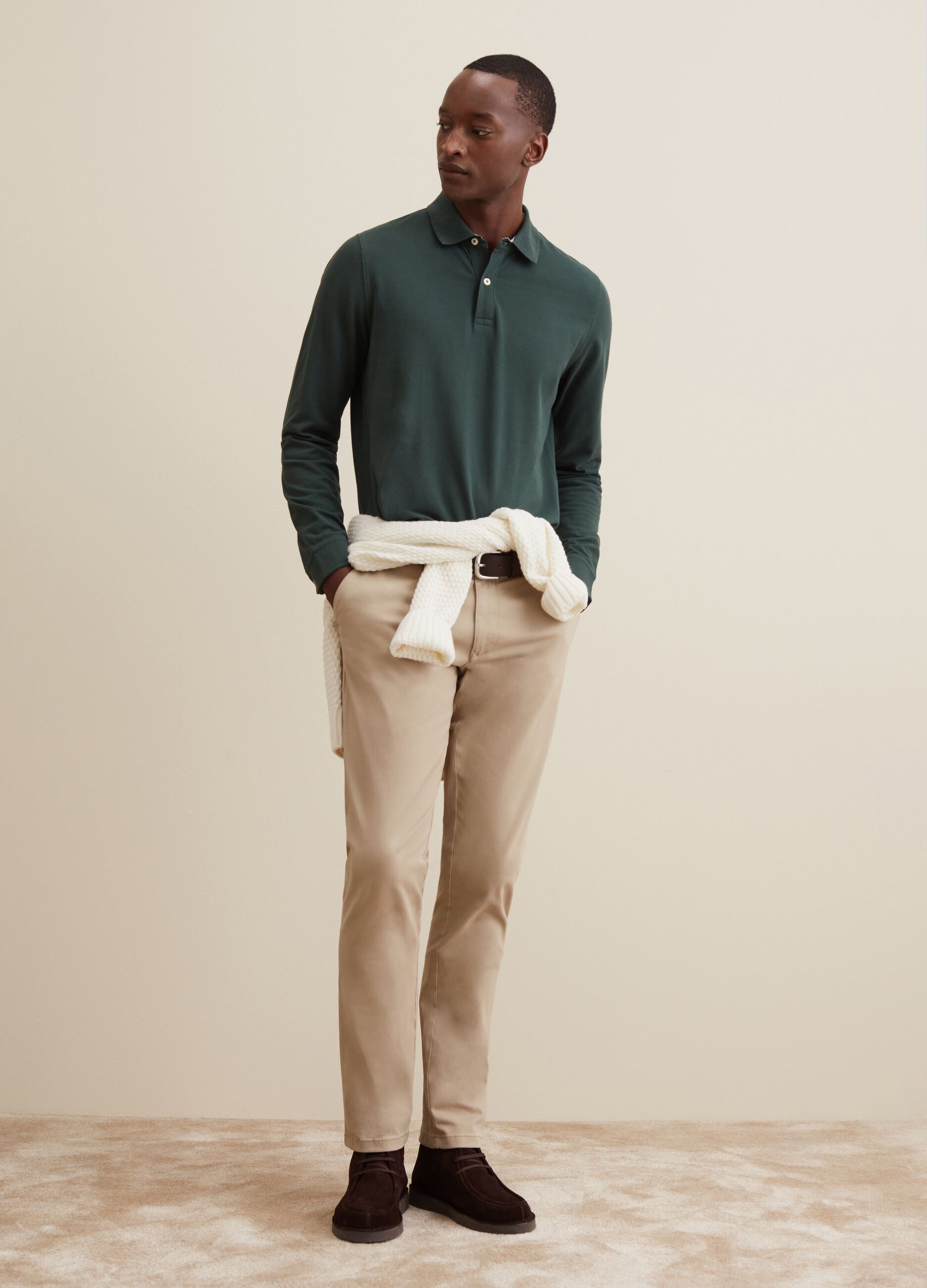 Pantaloni chino in cotone stretch_0