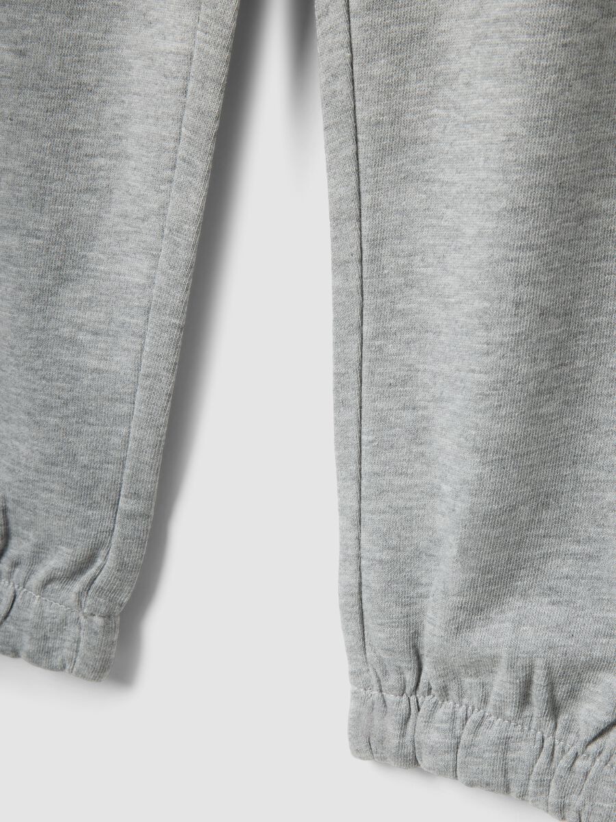 Children's grey jogger trousers in pure cotton regular fit_3