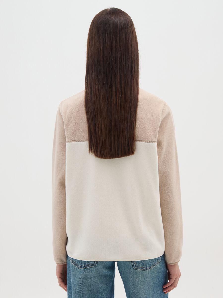 Multicolour fleece with relaxed fit and zip_2