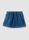 Blue pure cotton denim shorts_4