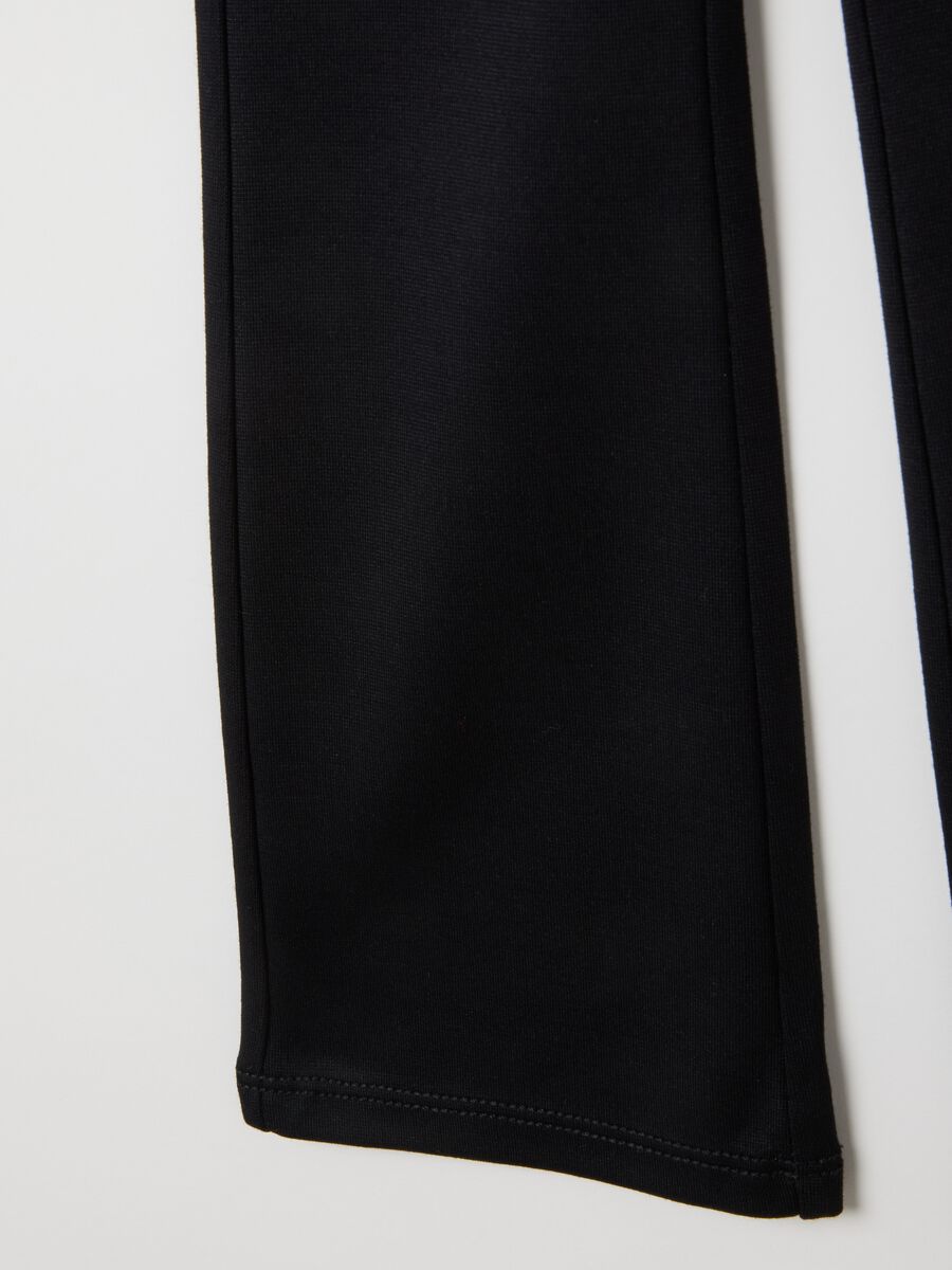 Girls' black flare leggings_3