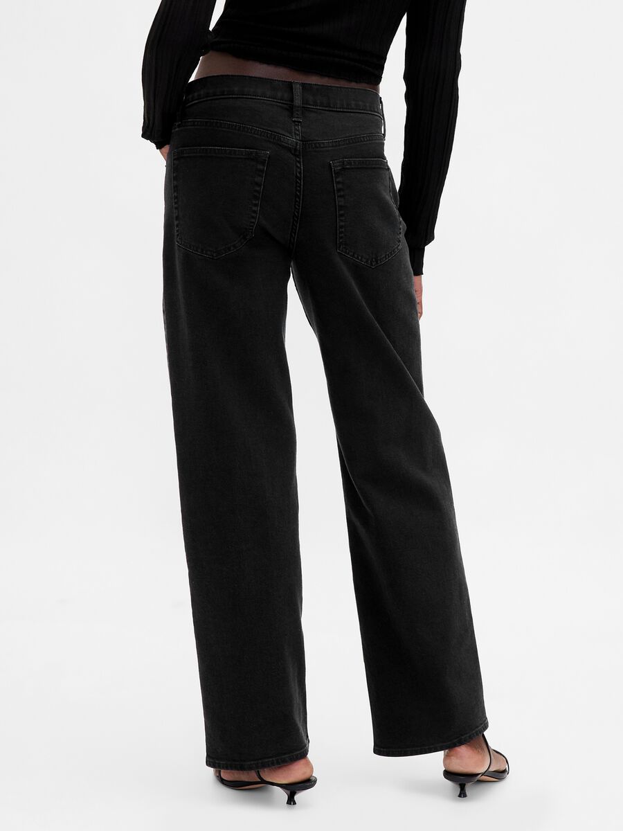 Pantaloni in denim nero elasticizzato_3
