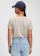 Mélange T-shirt with V neck_1
