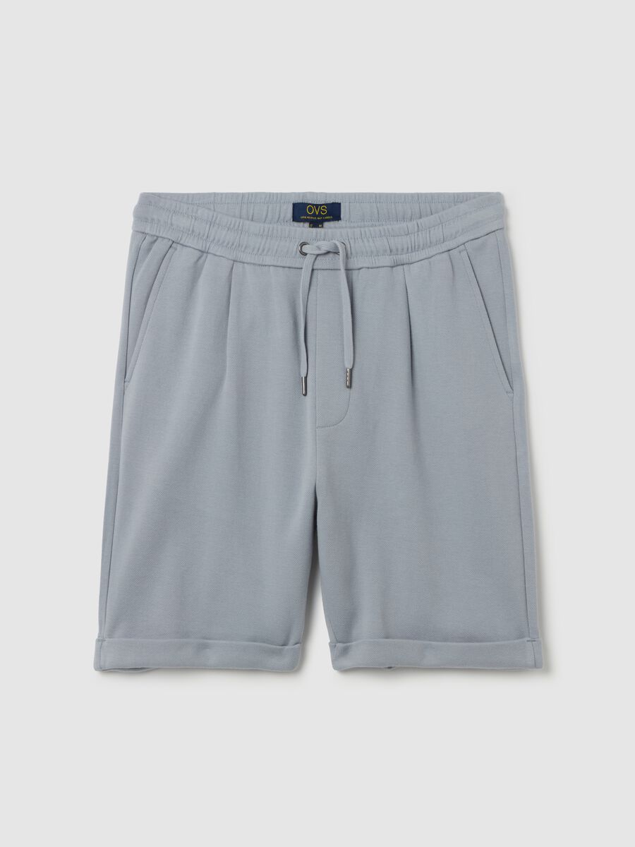 Chino Bermuda shorts in cotton with drawstring_4