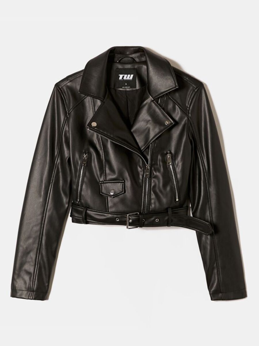 Black cropped biker jacket_2