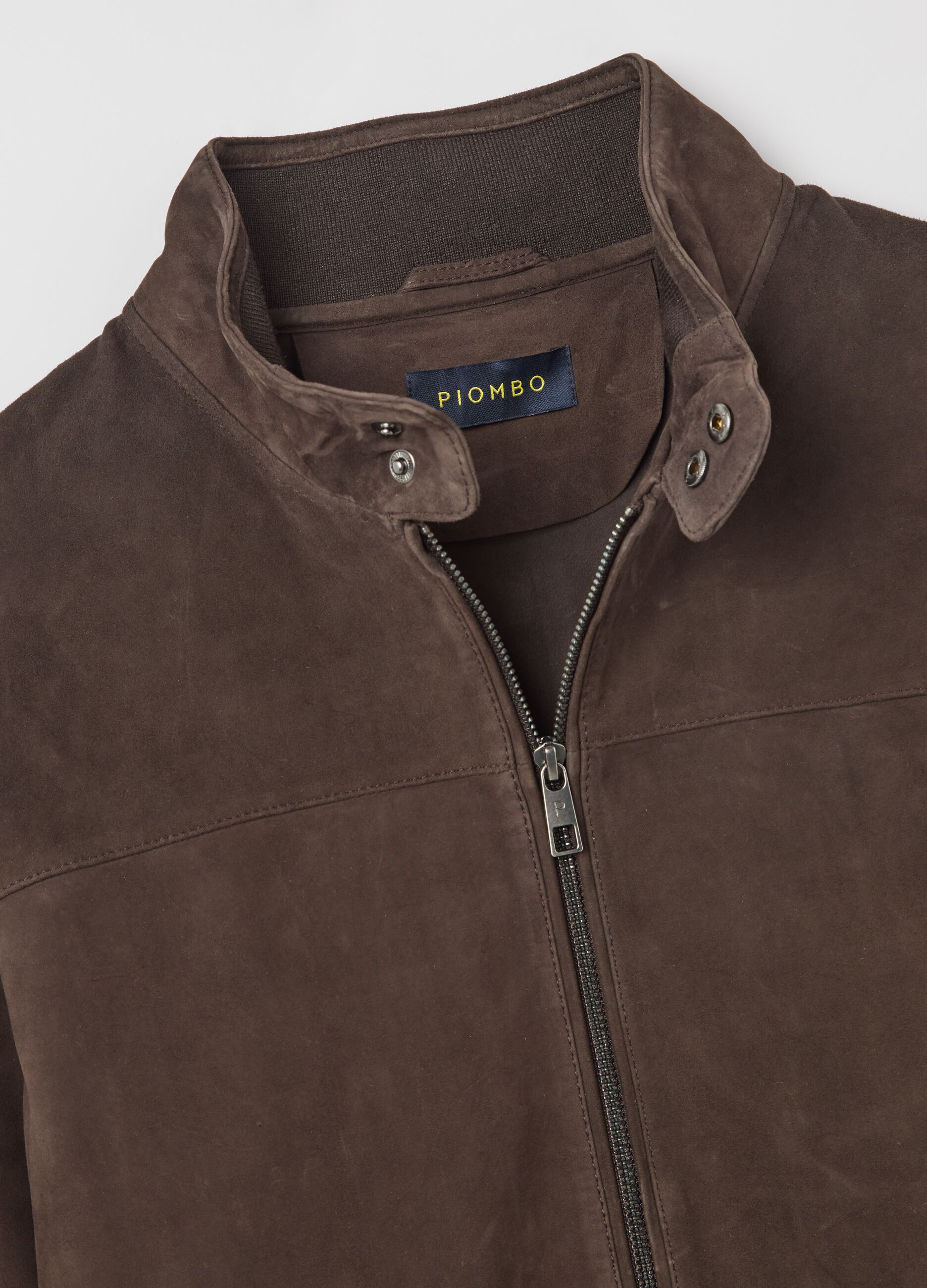 Bomber jacket in suede leather
