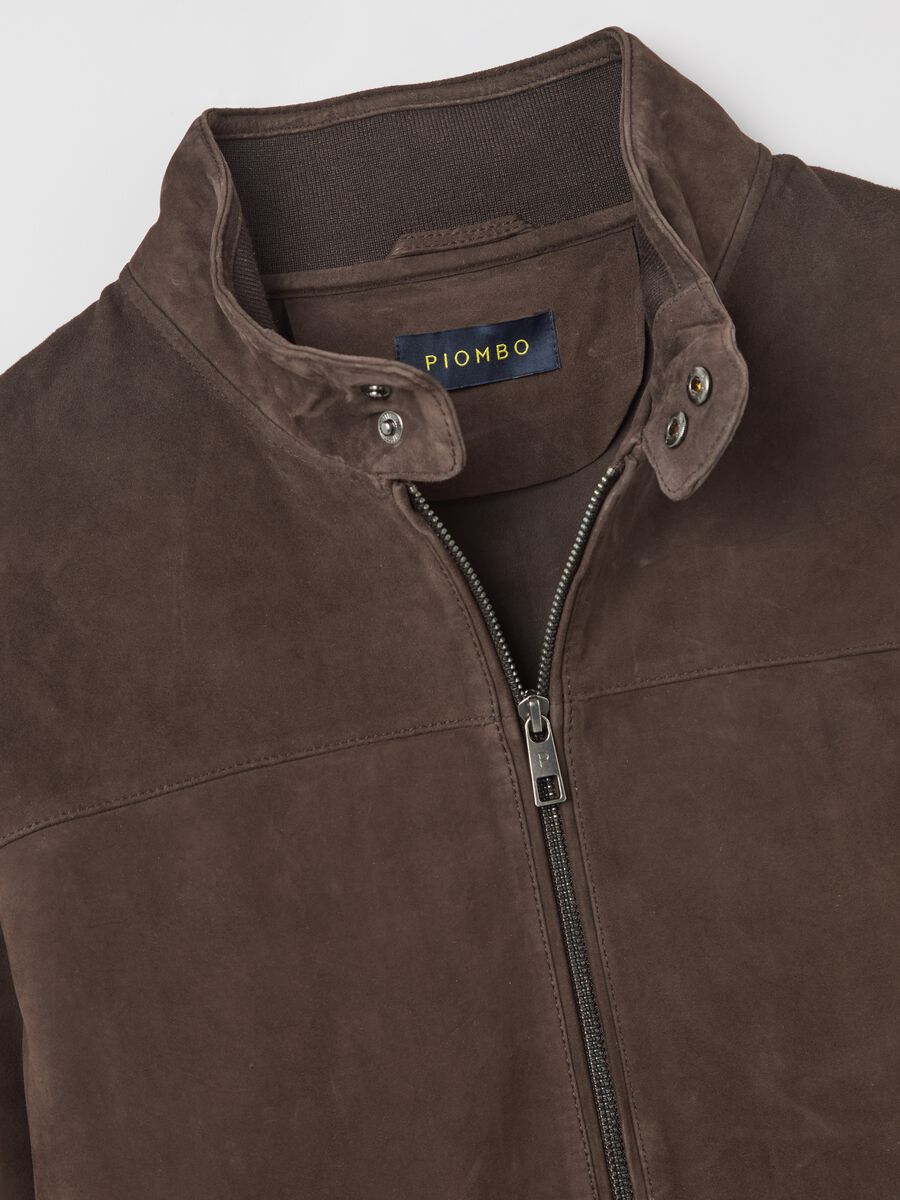 Bomber jacket in suede leather_5