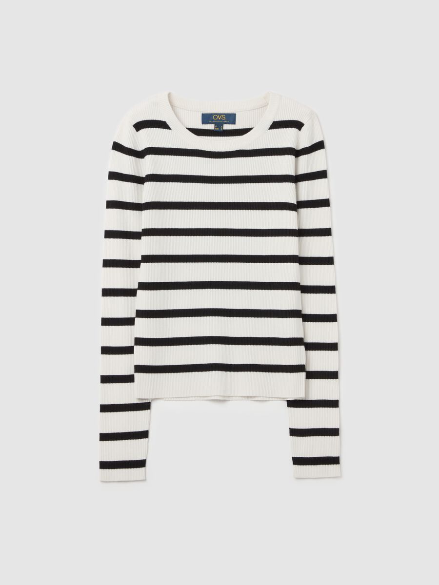 Ribbed top with striped pattern_4