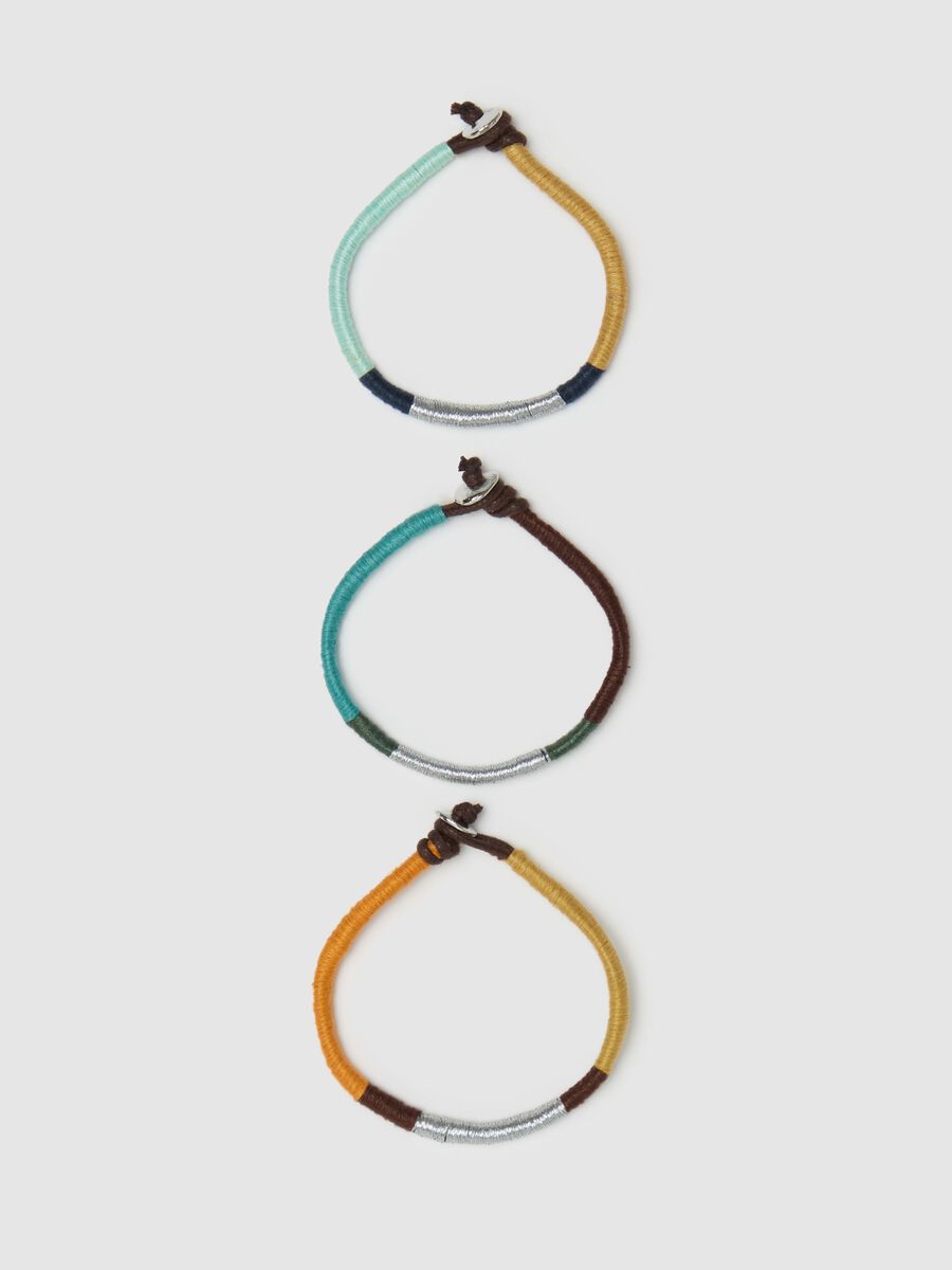 Three-pack colourblock bracelets_0