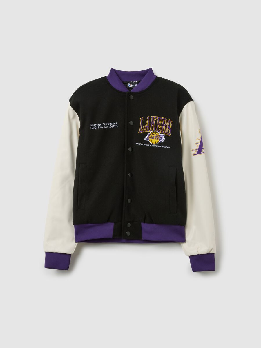 Giubbotto bomber multicolor da bambino regular fit con stampa Lakers_3