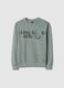 Over fit green pure cotton sweatshirt for boys with print_3