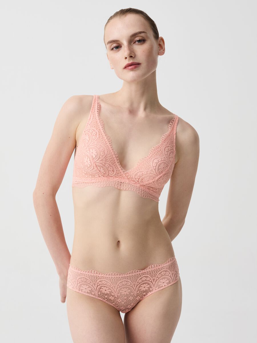 Bralette in lace and plumetis tulle_1