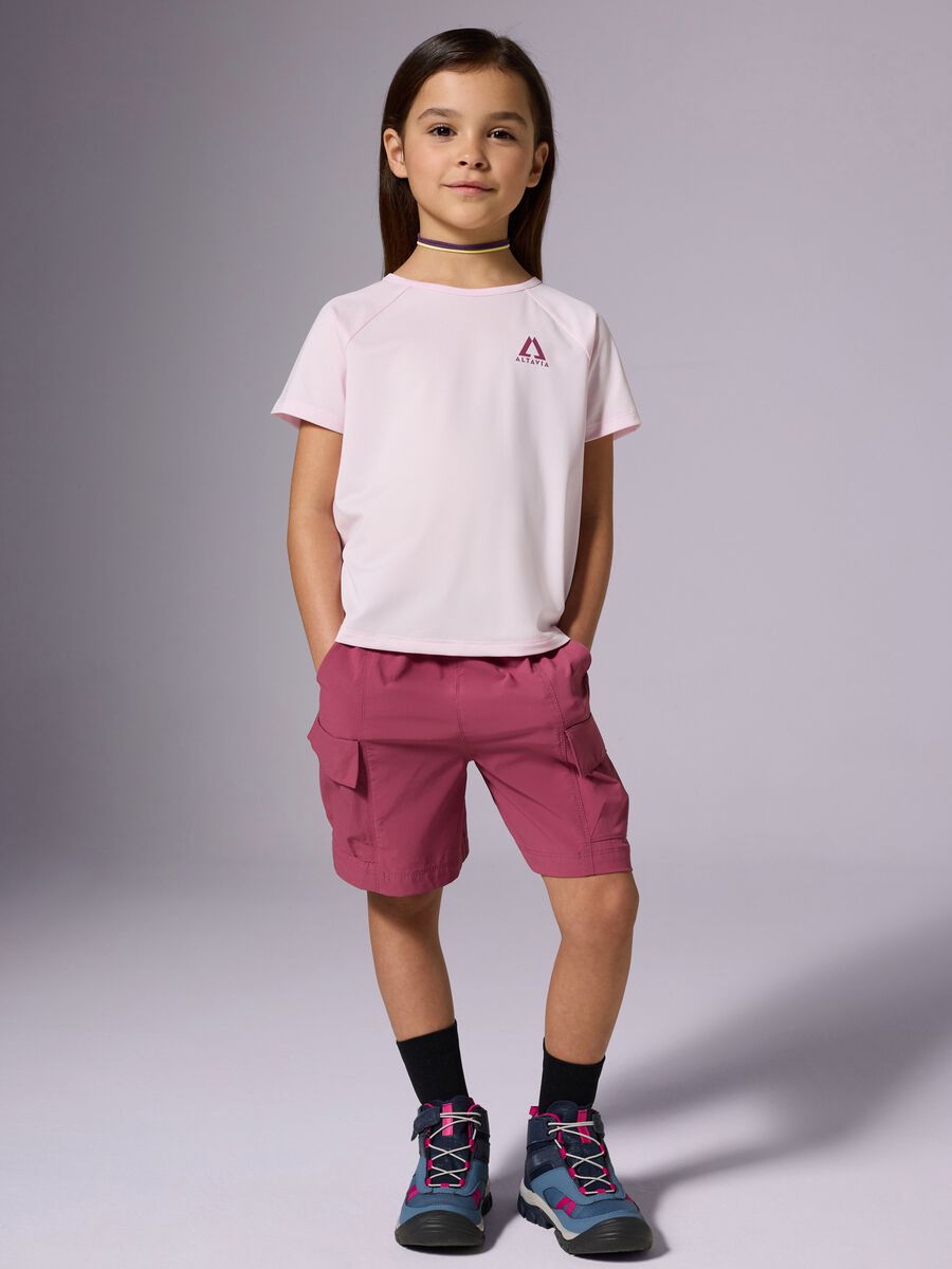 ALTAVIA WITH DEBORAH COMPAGNONI pink sports cargo shorts_0