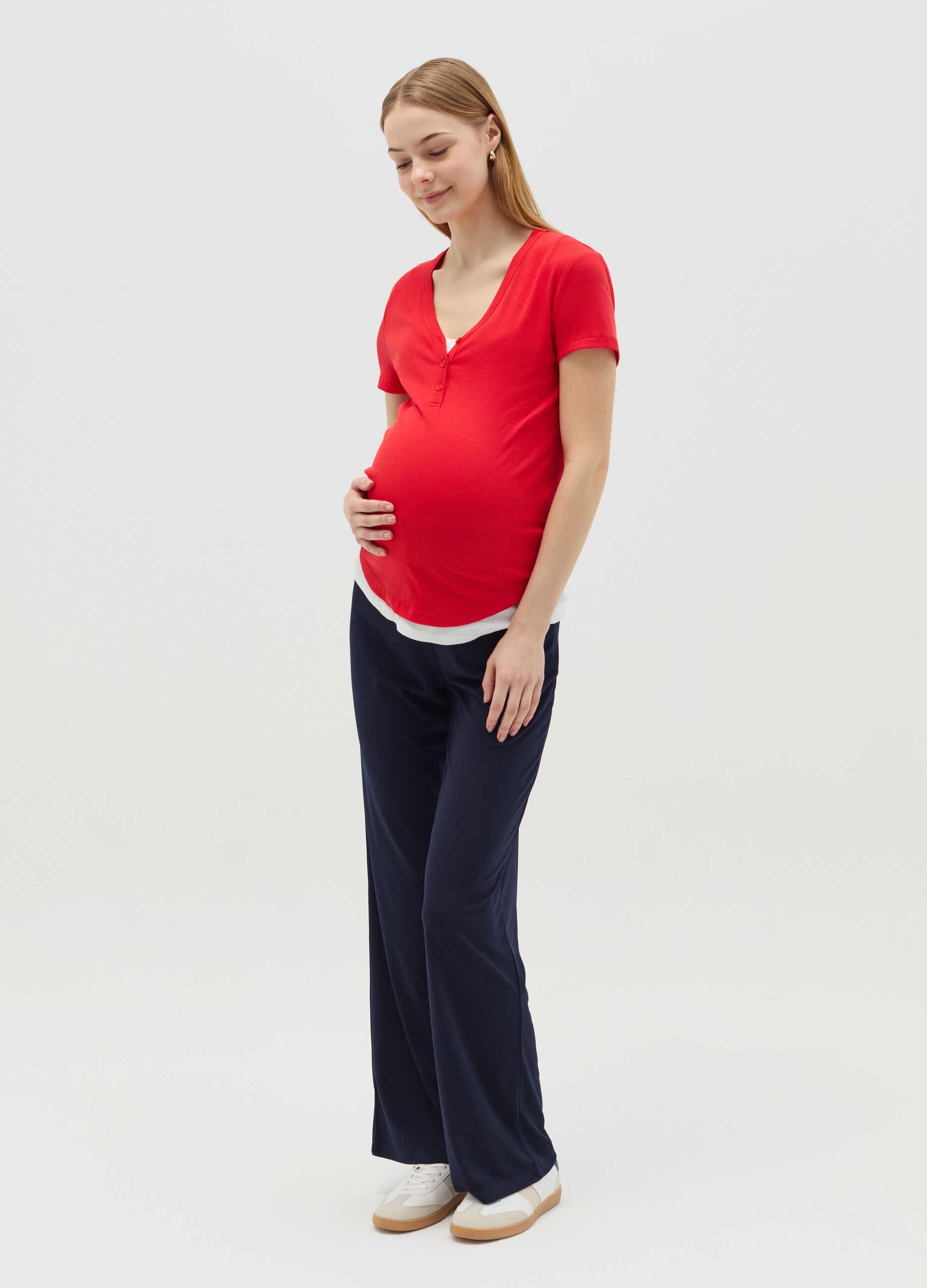 Pantalone premaman tinta unita