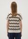 Beige stretch cotton T-shirt with openwork knit detailing_3