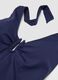 Blue stretch fabric swimsuit with halterneck ties_5
