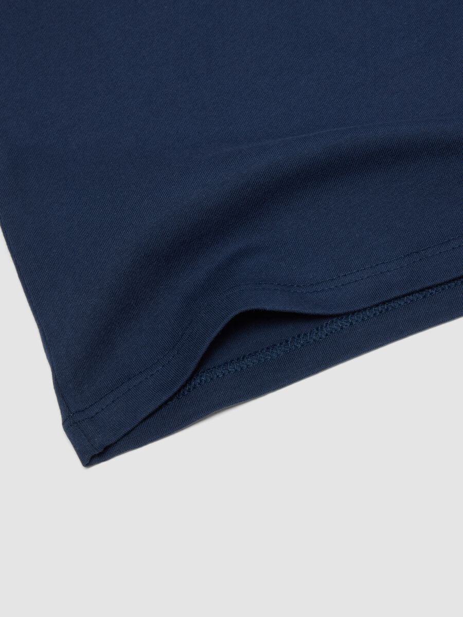Bipack di canotte blu e azzurro in cotone organico regular fit per bambino_2