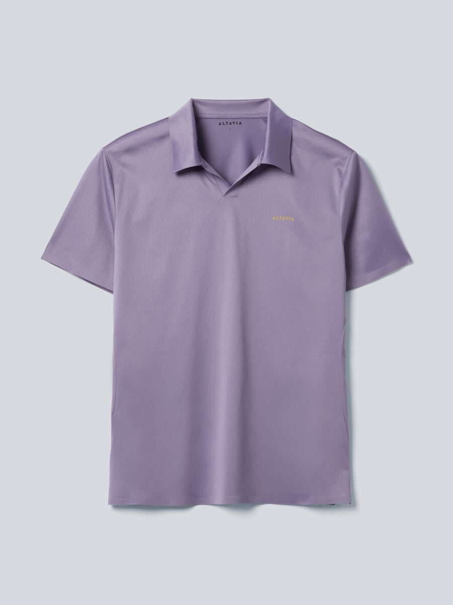 Polo sportiva viola in tessuto elasticizzato ALTAVIA COURT_4