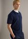 Blue pure cotton polo with buttons, regular fit_3