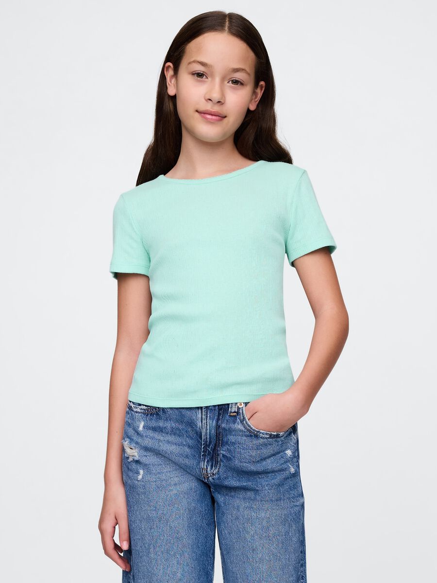 Light Green Ribbed T-shirt_0