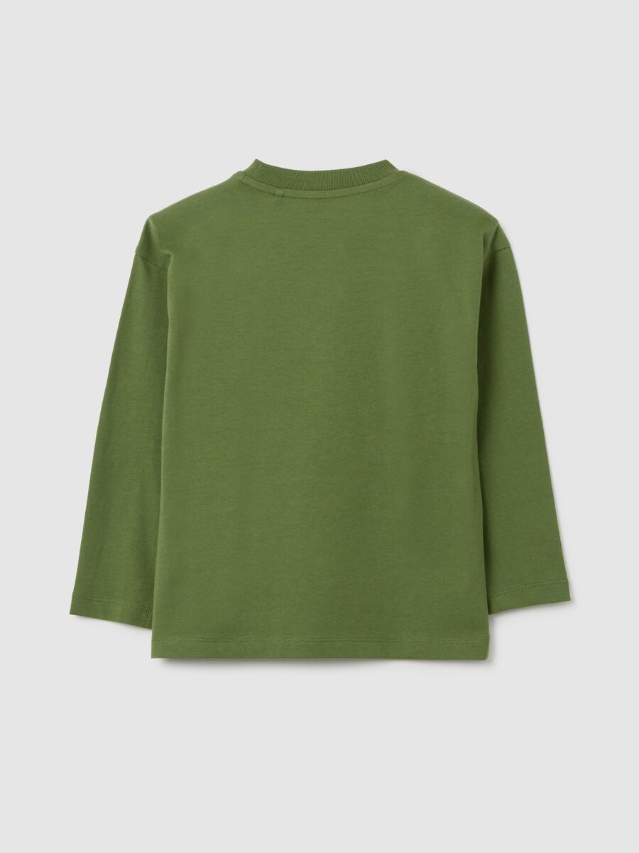 Green pure cotton regular fit children's shirt_1