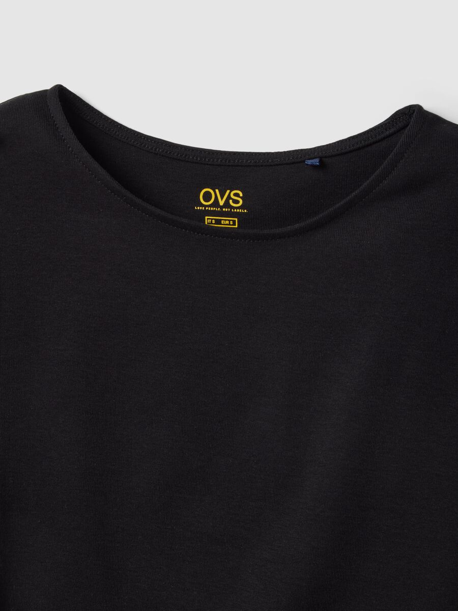 Tank top in puro cotone nero regular fit_5