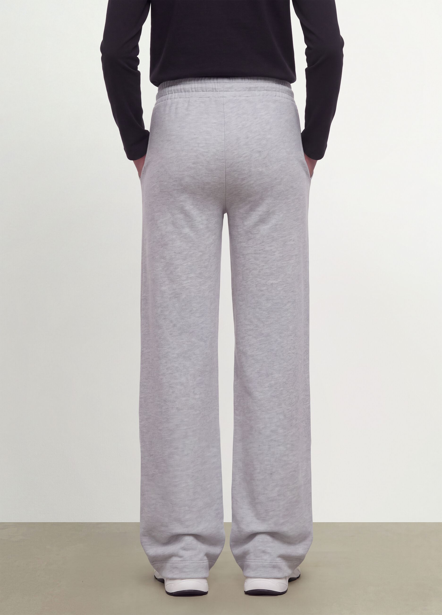 Girls&rsquo; grey culotte trousers in pure organic cotton