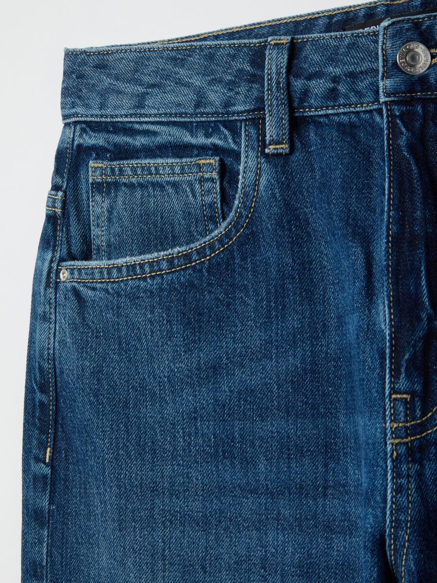 Pure Cotton Blue Baggy Fit Jeans_6