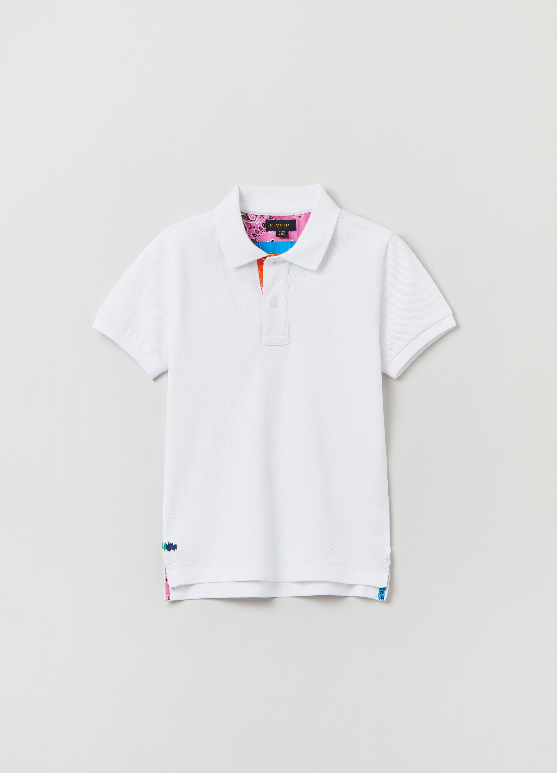 Polo shirt with paisley detail