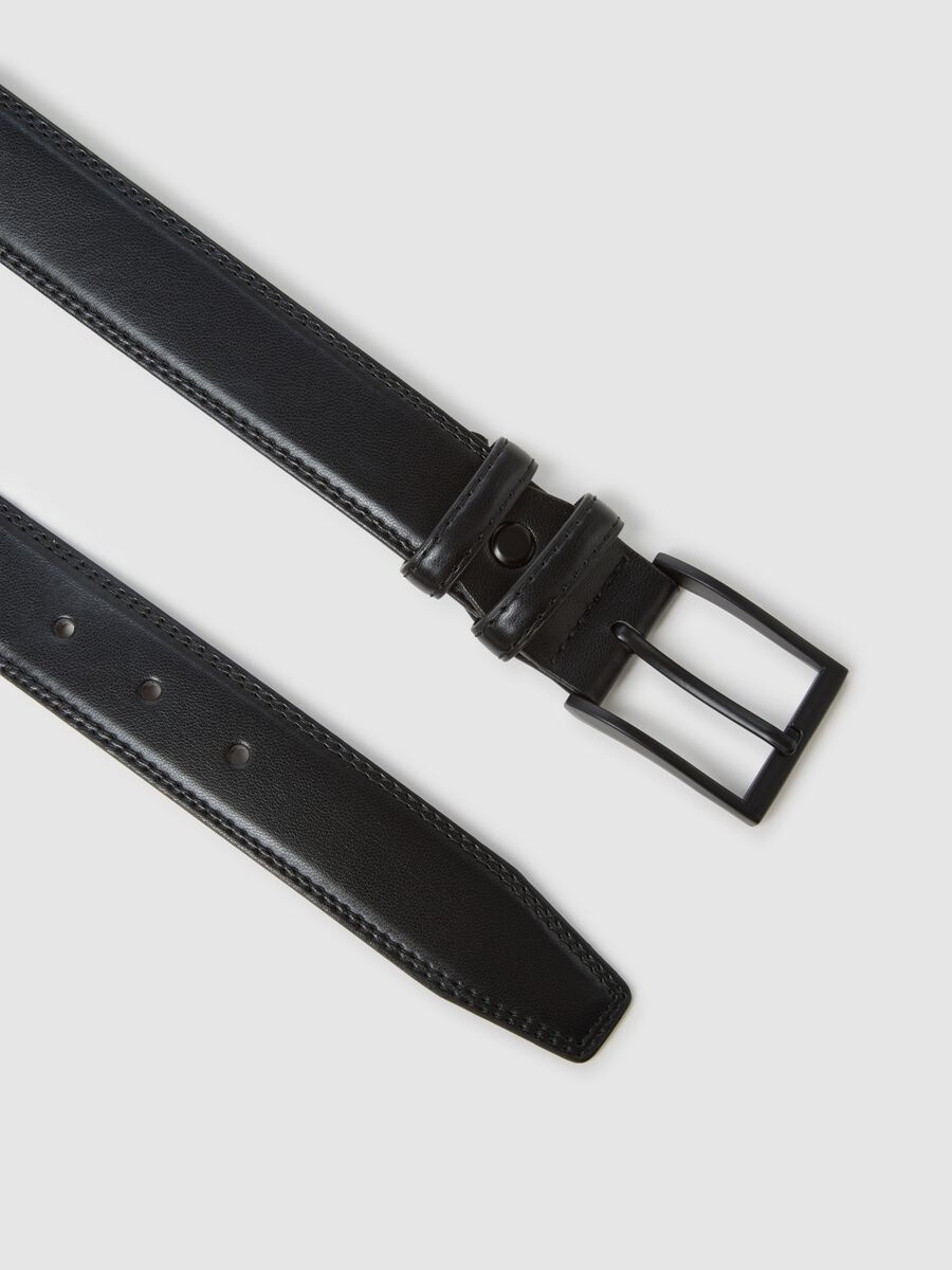Genuine Black Leather Belt_1