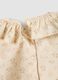 Beige pure cotton baby girl bodysuit with frill collar and floral print_3