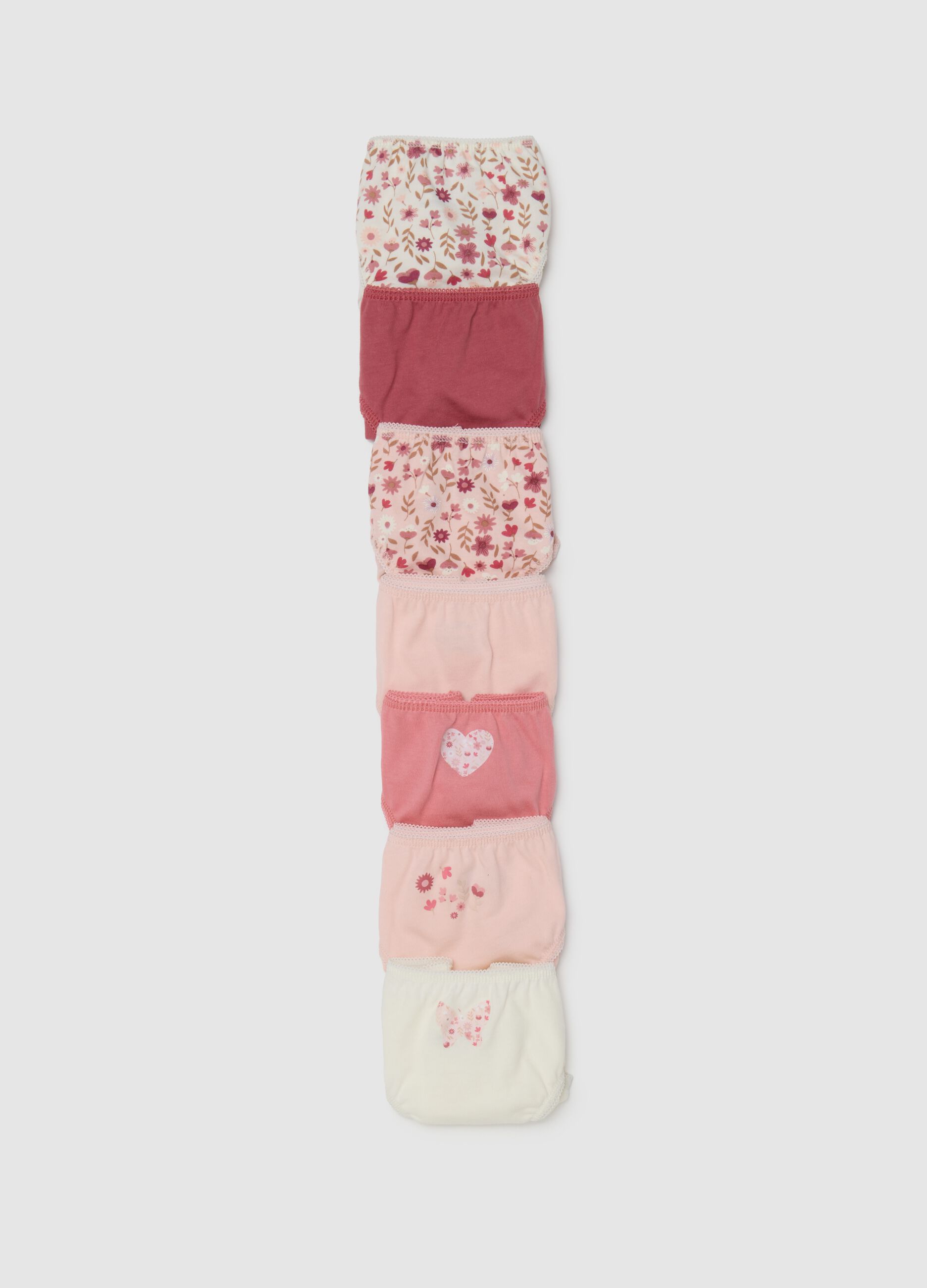 Multicolour pure cotton baby girl's underwear multipack