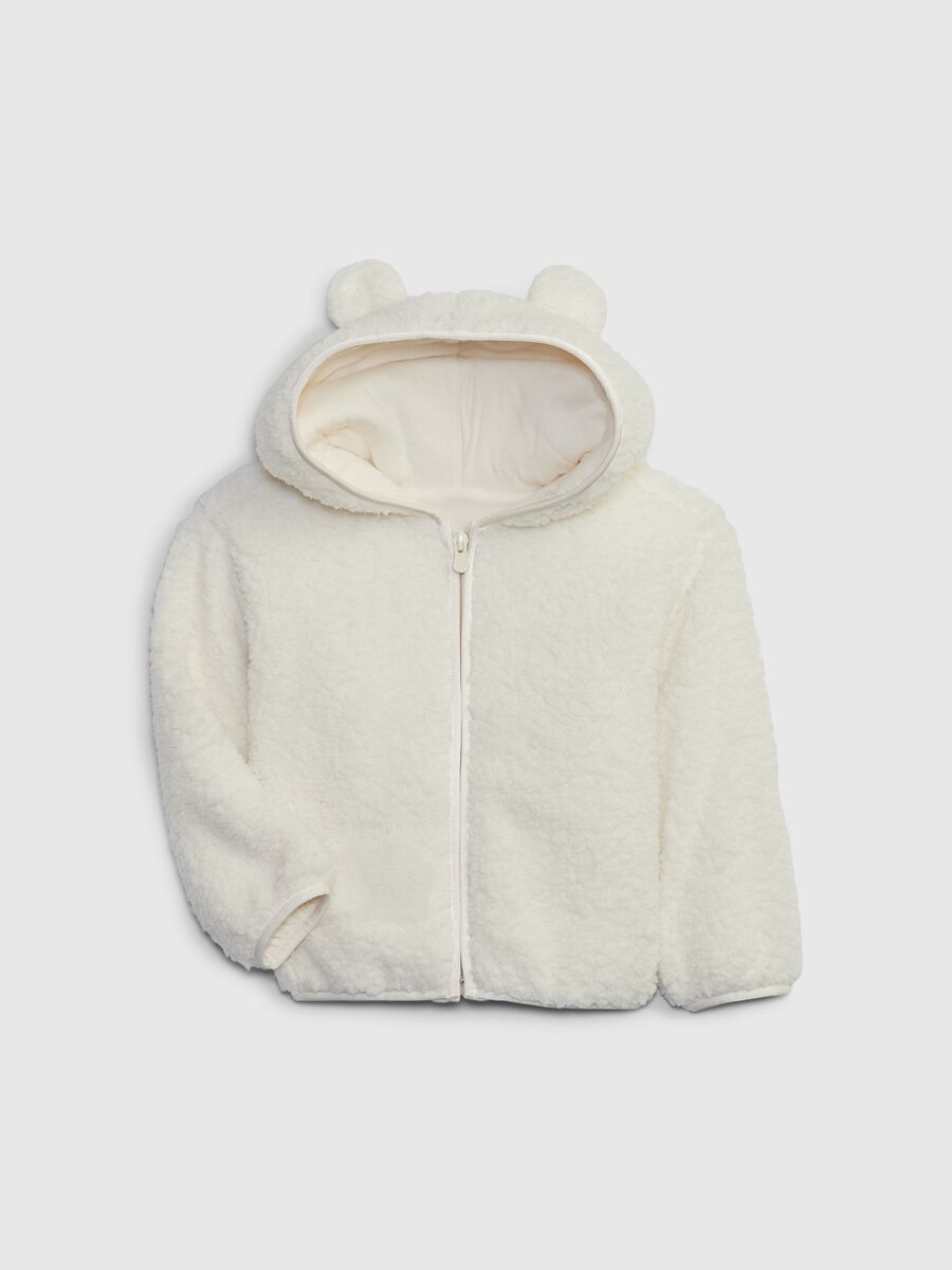 Full-zip in sherpa con orecchie_0