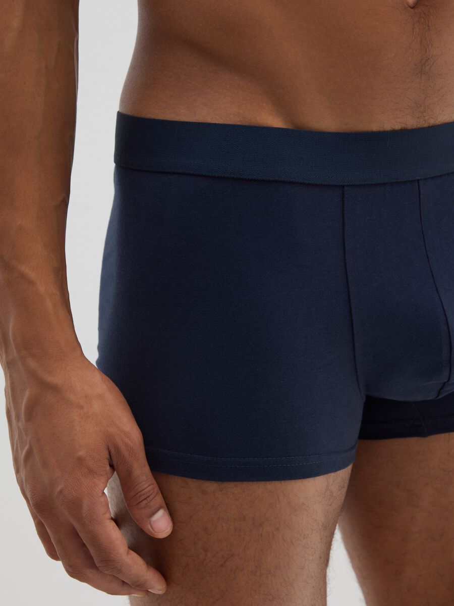 Set of regular fit pure cotton blue boxer tripack_2