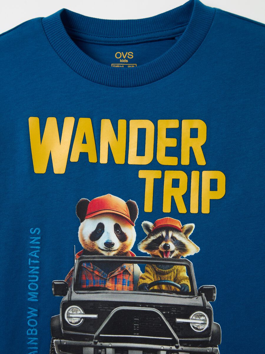 Long-sleeves T-shirt with "Wander Trip" print_2