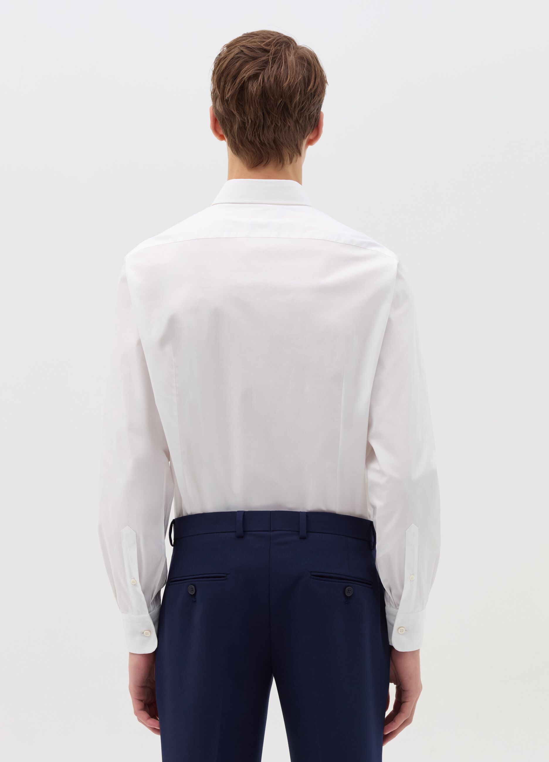 Camicia slim fit in cotone stretch