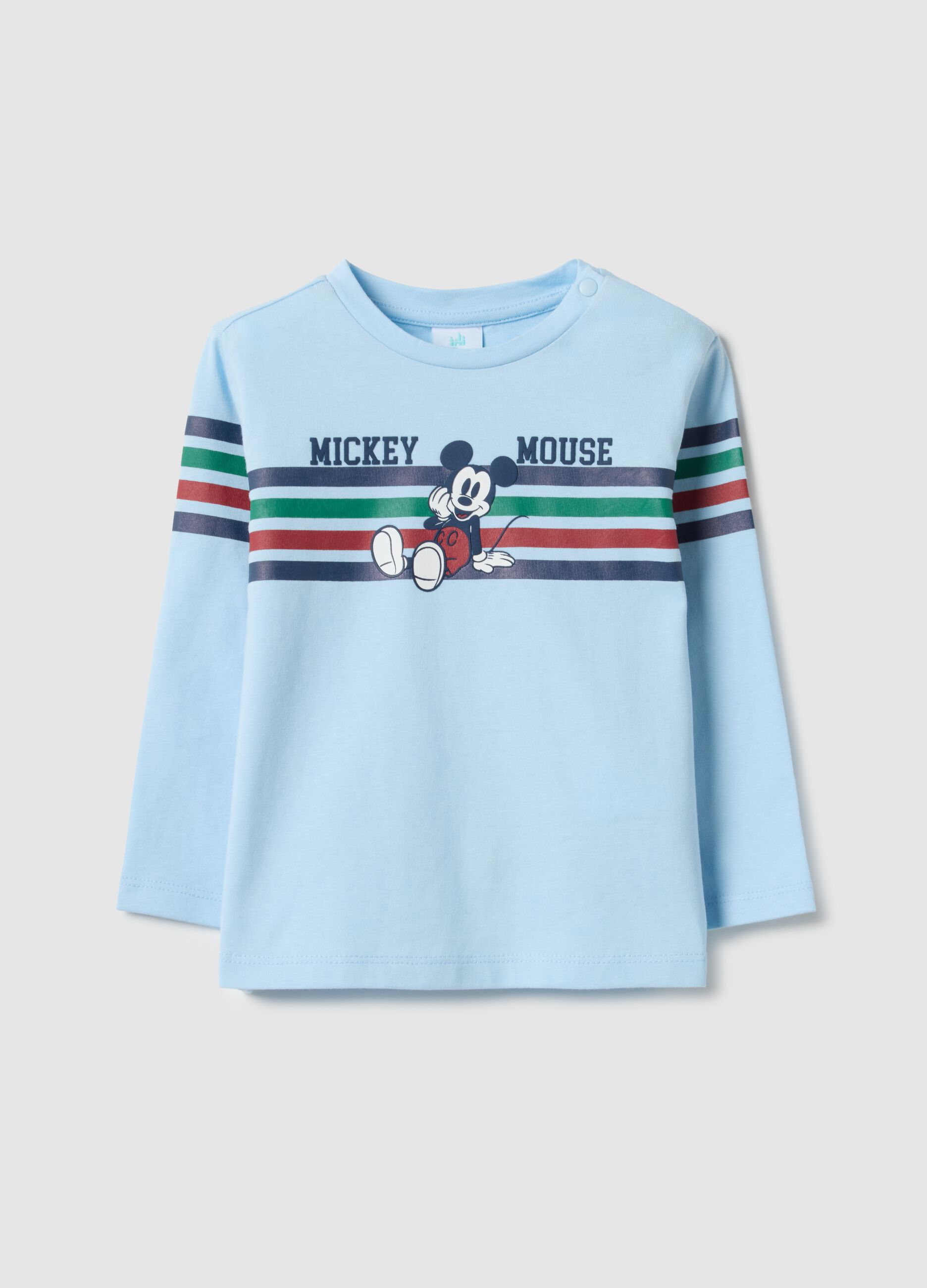 Blue pure cotton children's t-shirt regular fit with print