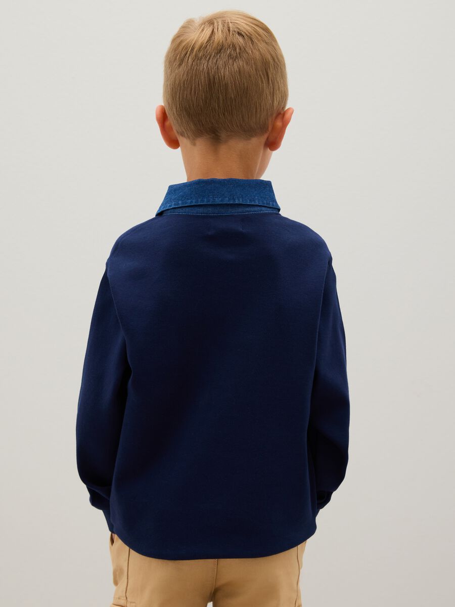 Children's blue pure cotton polo regular fit_2