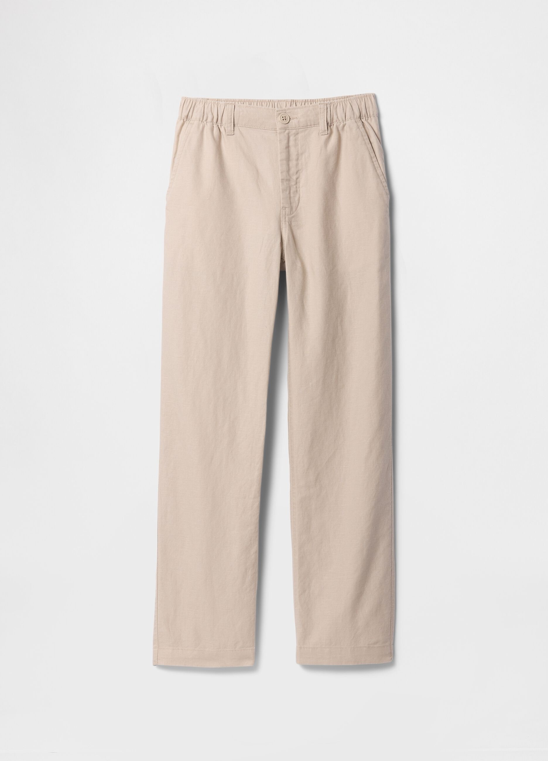 Trousers in linen and viscose