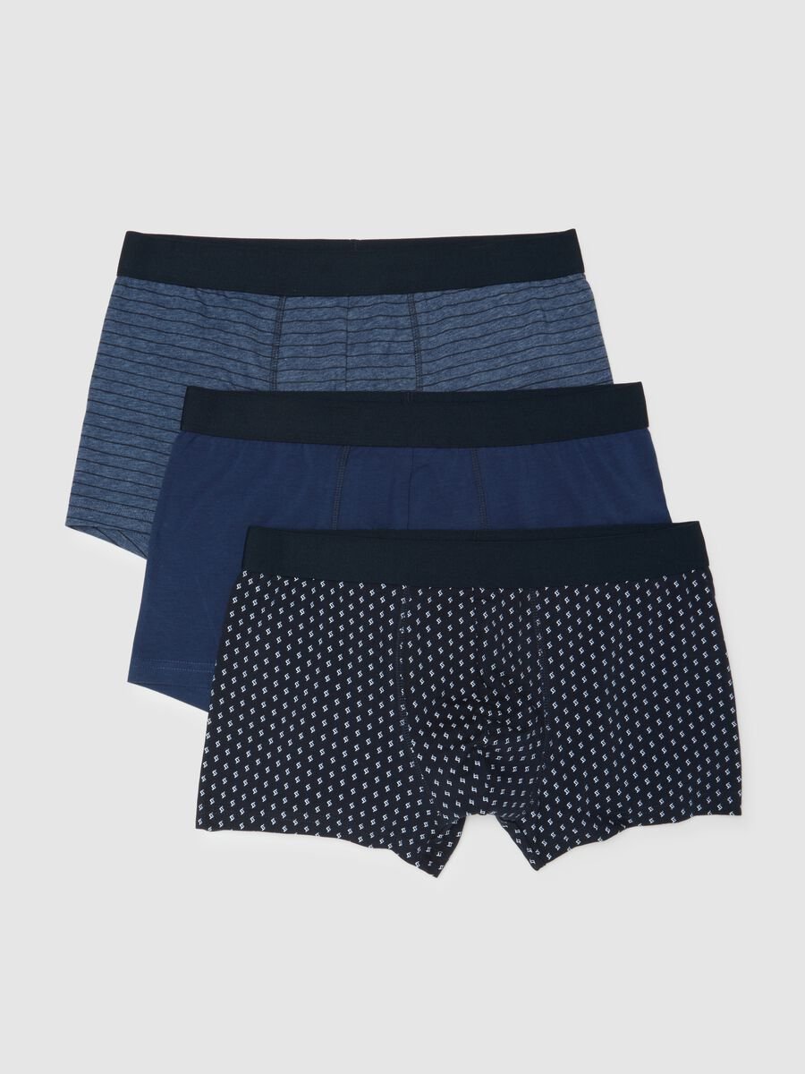 Tripack boxer in cotone elasticizzato multicolor regular fit_4