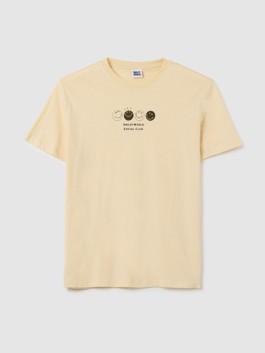 T-shirt da uomo in puro cotone beige regular fit_0