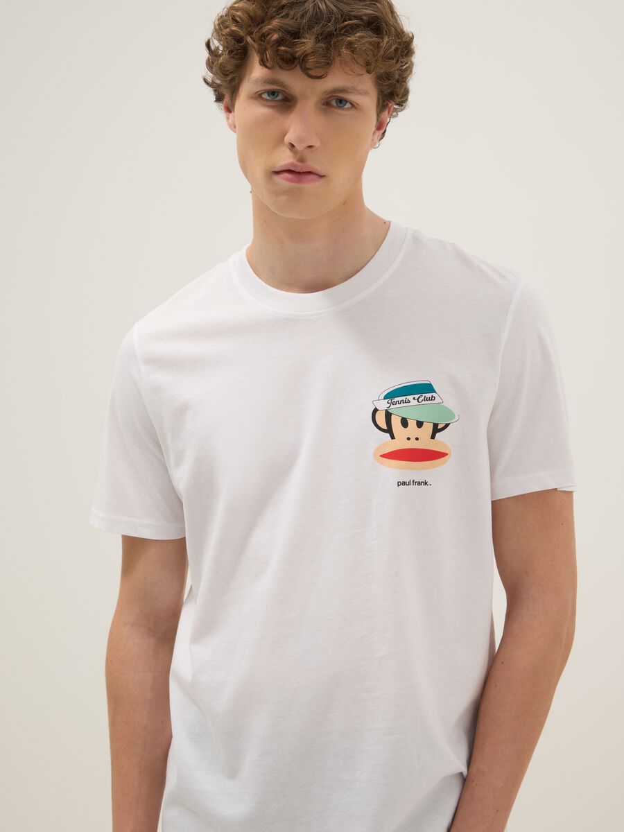 White Paul Frank print T-shirt in pure cotton, regular fit_2