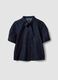 Regular-fit short-sleeved pure cotton denim shirt with tie detail_4
