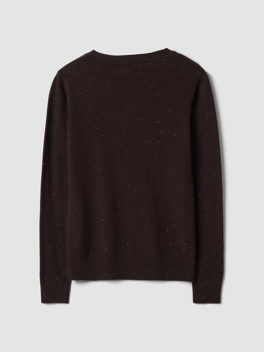 Brown viscose-blend top with m&eacute;lange yarns_2