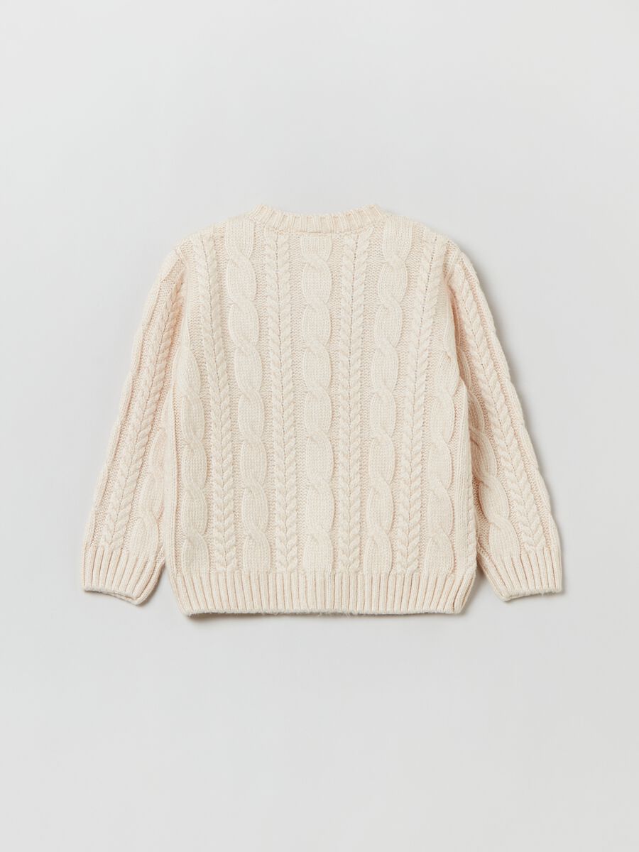 Cardigan con lavorazione a trecce_1