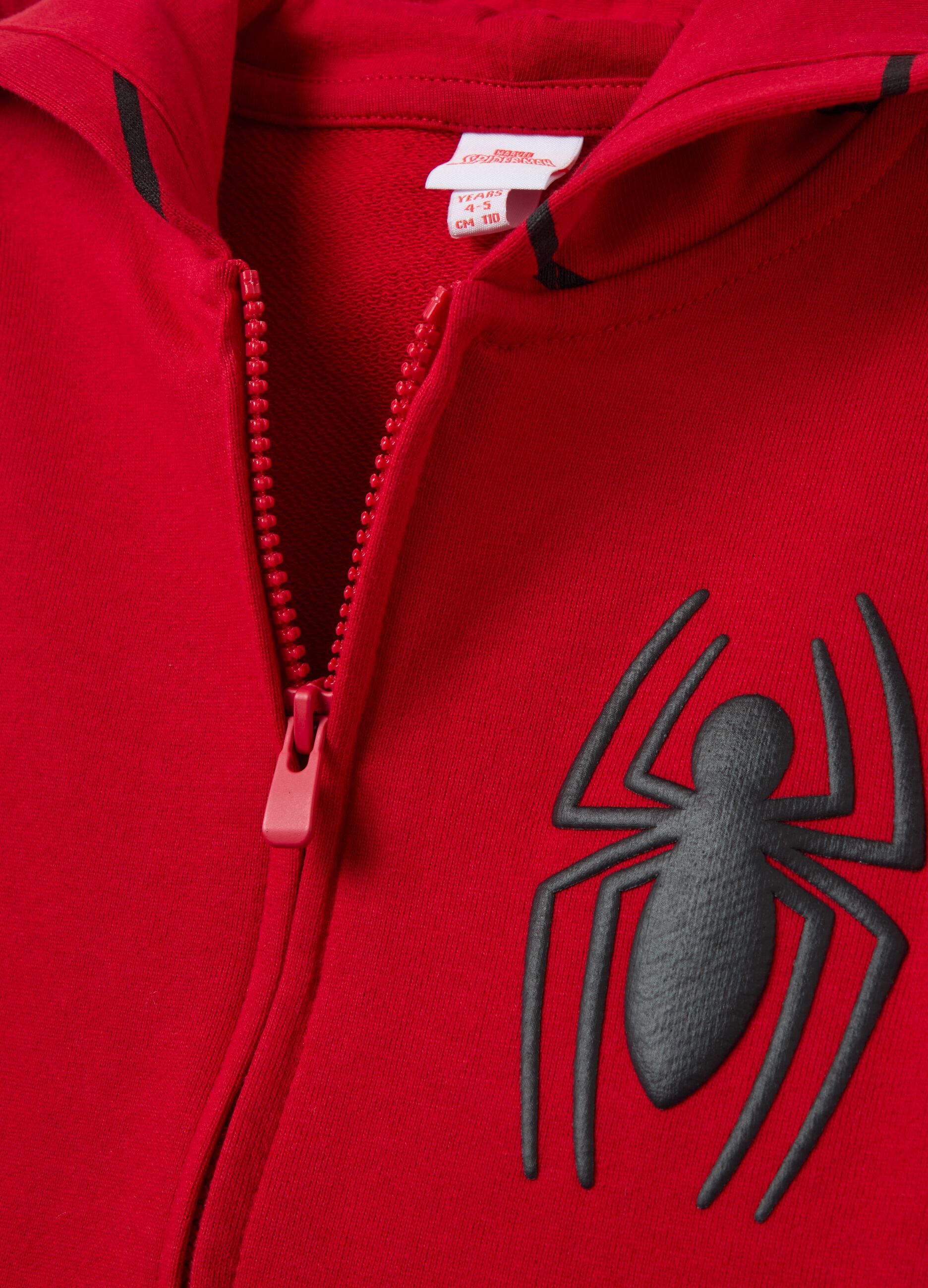 Full-zip con cappuccio e ricamo Spidey 