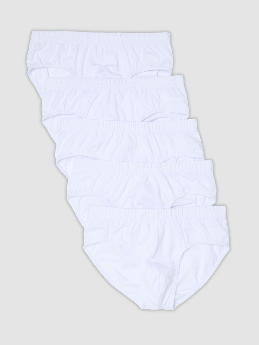 Multipack di cinque slip bianchi in cotone organico_4