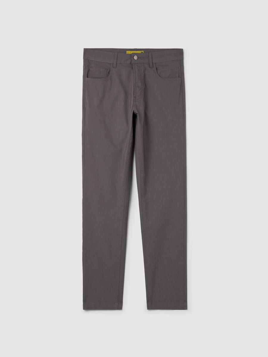 Stretch slim-fit trousers with five pockets_4