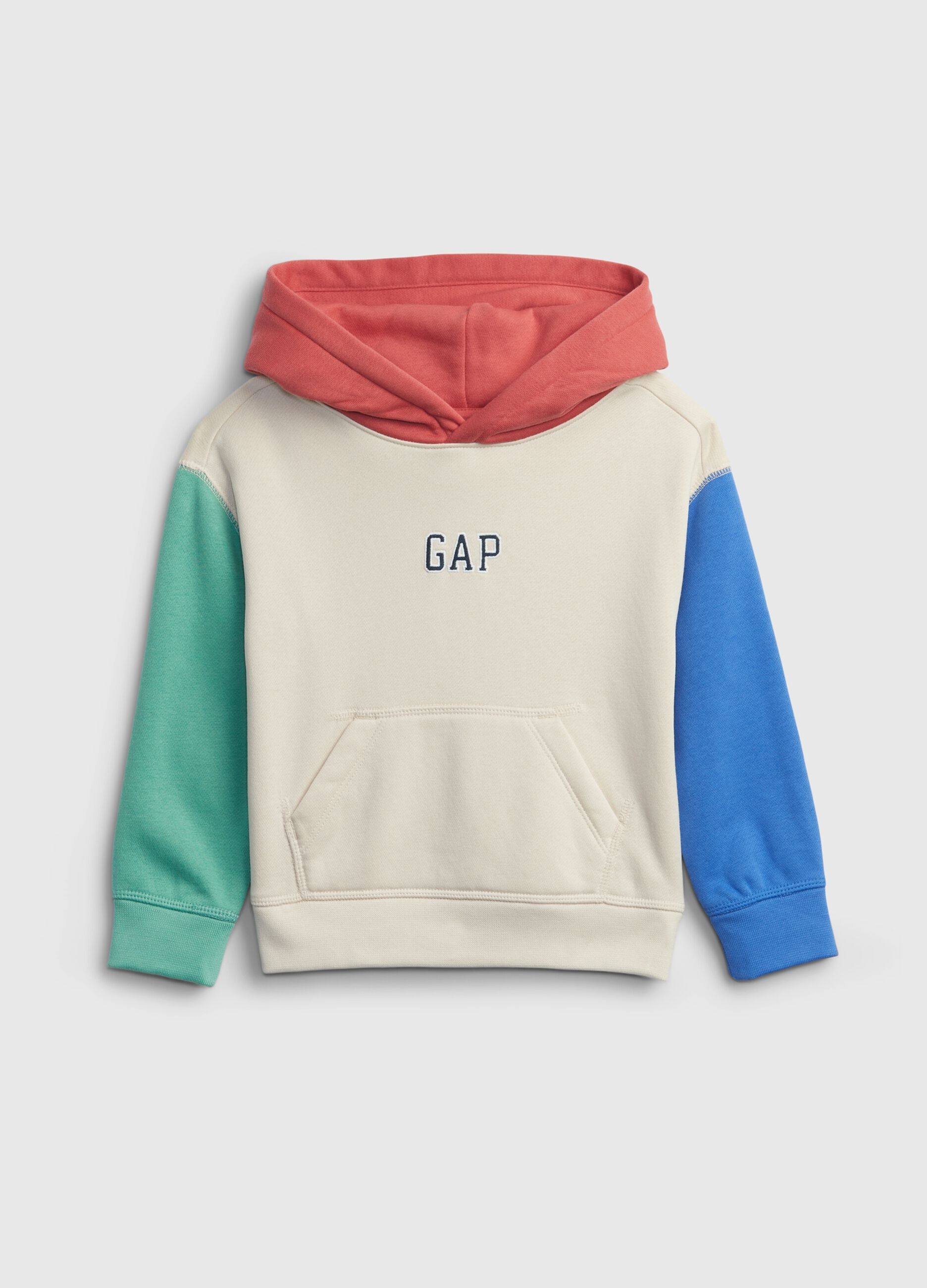 Colourblock sweatshirt with hood